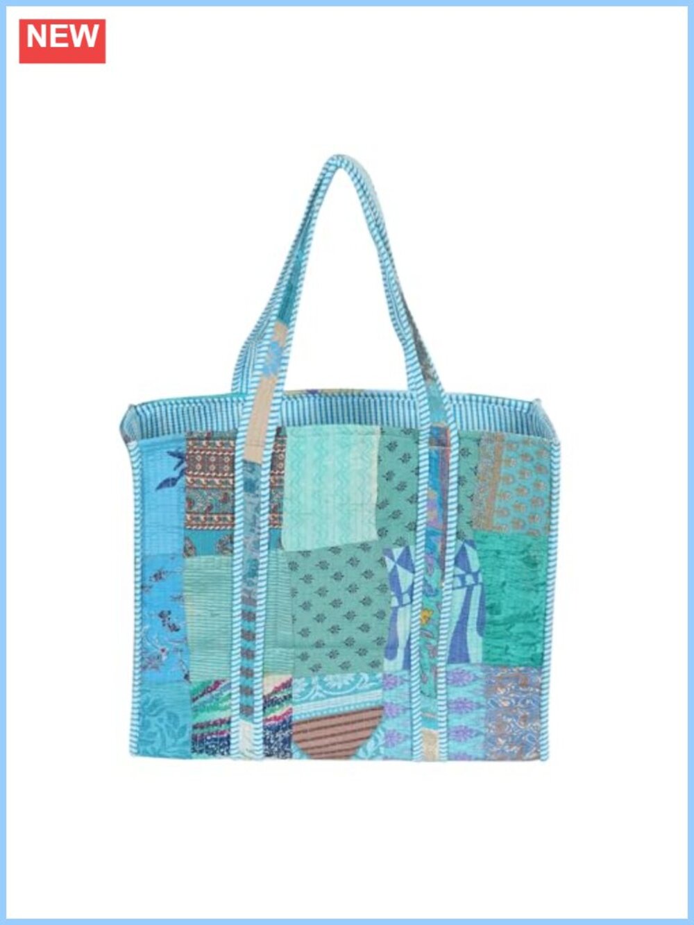 Quilted Cotton Tote Bag Shoulder Travel Grocery Beach Bag